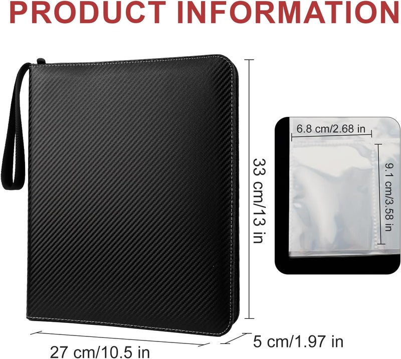 awedsu Collectible Trading Card Albums,Collectible Trading Card Protective Sleeves,Card Binder 18-Pocket,900 Pockets Card Case Holder for TCG, Sports Card - Image 2
